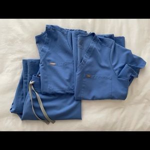 FIGS Ceil Blue Scrub Set